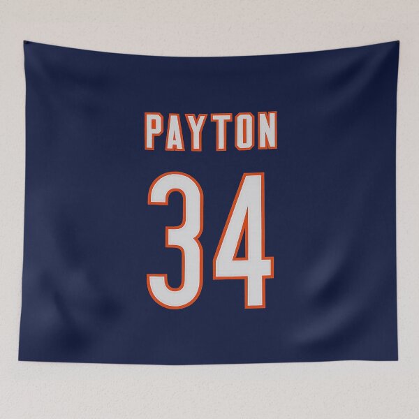 Item preview, Walter Payton #34 Jersey Typography Art – Classic Football Tribute designed and sold by TheArtOfCar.