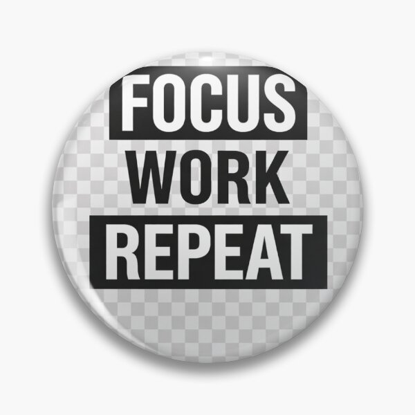 Item preview, Focus Work Repeat Minimal Quote T-Shirt designed and sold by boldmindx.