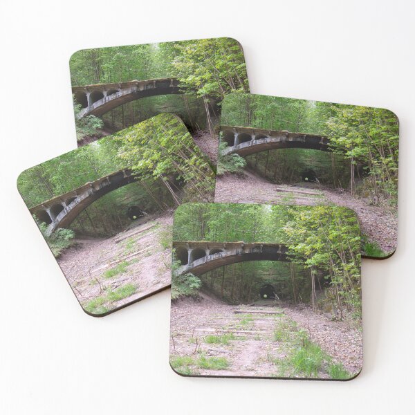 Item preview, Abandoned railway line in the forest – bridge over tunnel portal | Lost Place Urbex Photography designed and sold by MarkusUrbex.
