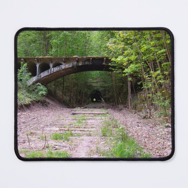 Item preview, Abandoned railway line in the forest – bridge over tunnel portal | Lost Place Urbex Photography designed and sold by MarkusUrbex.