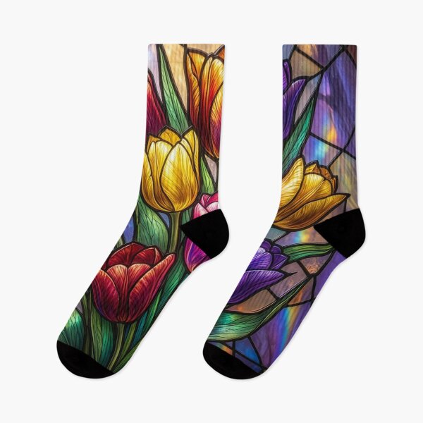 Item preview, Stained Glass Tulips designed and sold by Tridentulus.