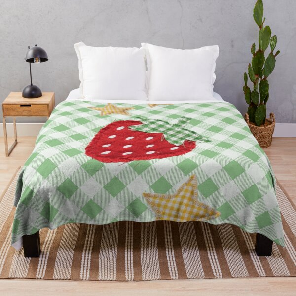 Item preview, Gingham Check Crafted Strawberry With Stars designed and sold by AnimaliaStar.
