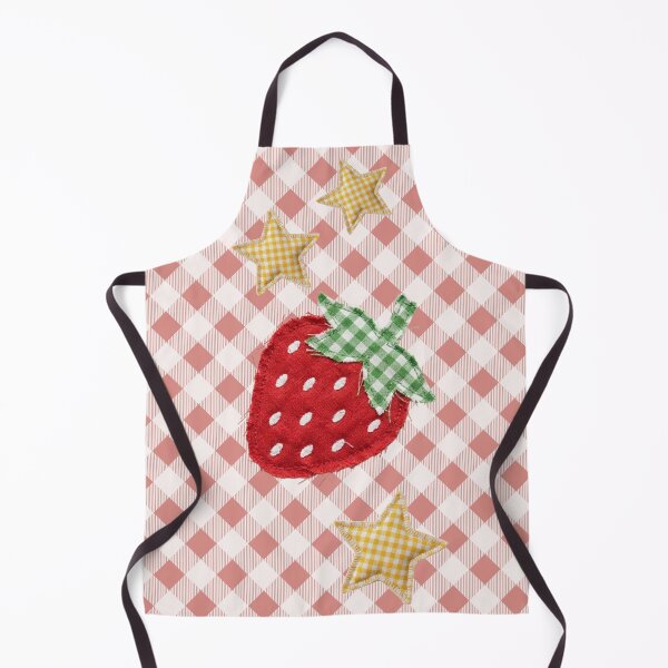 Item preview, Gingham Check Crafted Strawberry With Stars  designed and sold by AnimaliaStar.