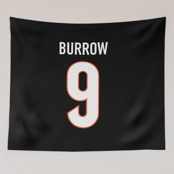 Item preview, Joe Burrow #9 Jersey Typography Art designed and sold by TheArtOfCar.