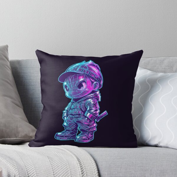 Item preview, Neon Wireframe Glitch Kid Cyberpunk Gamer Aesthetic designed and sold by MarCinu Art.