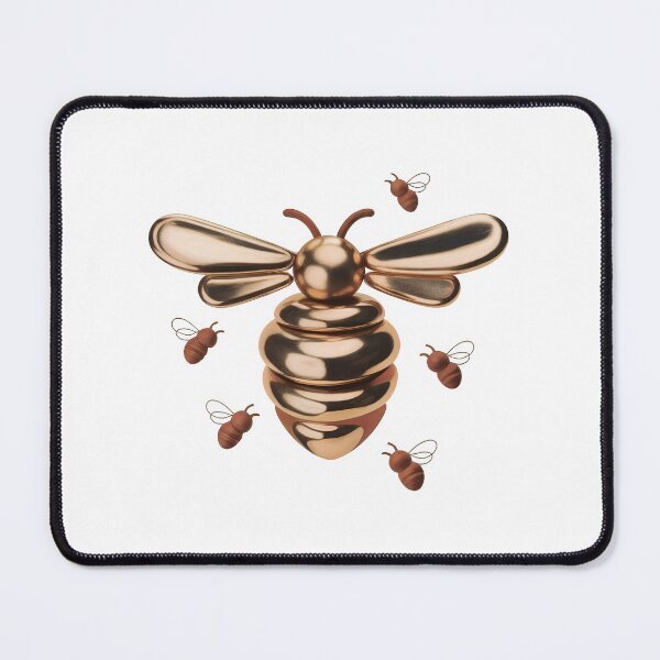 Item preview, Golden bee surrounded by smaller bees in flight designed and sold by Creative88Art.
