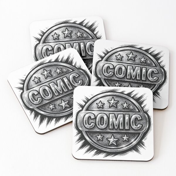 Item preview, Vintage comic book style badge with stars and bold text designed and sold by Creative88Art.