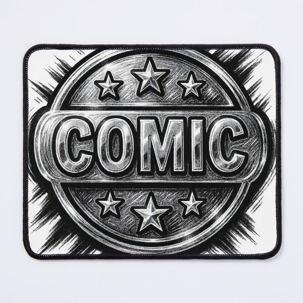 Item preview, Vintage comic book style badge with stars and bold text designed and sold by Creative88Art.