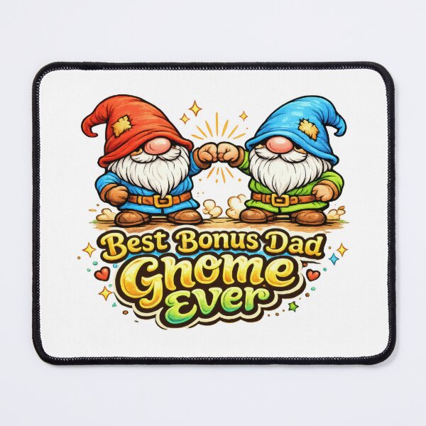 Item preview, Best Bonus Dad Gnome Ever – Two Gnomes Fist Bump Illustration designed and sold by Moriarty's Digital Visions.