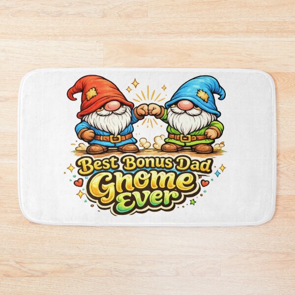 Item preview, Best Bonus Dad Gnome Ever – Two Gnomes Fist Bump Illustration designed and sold by Moriarty's Digital Visions.