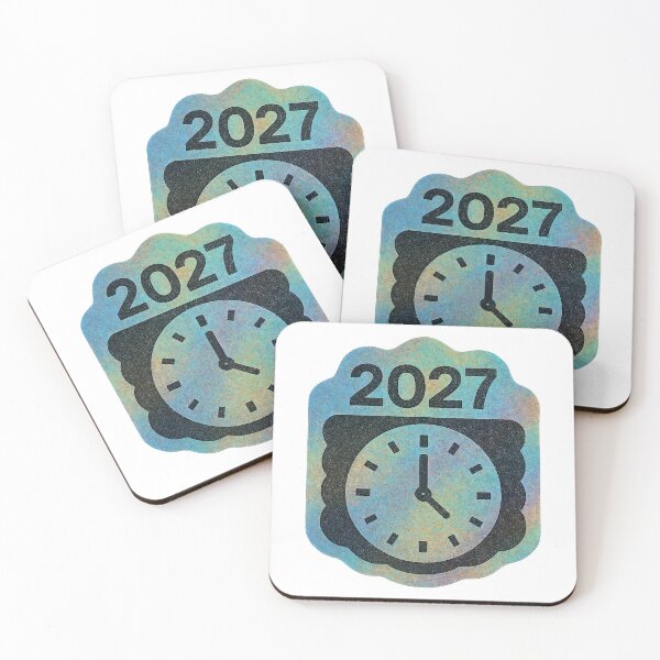 Item preview, Vibrant clock marking 2027 with modern design elements designed and sold by Creative88Art.