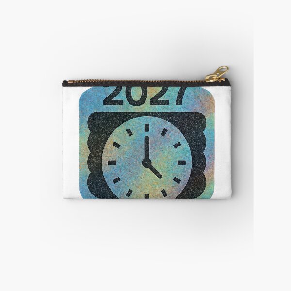 Item preview, Vibrant clock marking 2027 with modern design elements designed and sold by Creative88Art.