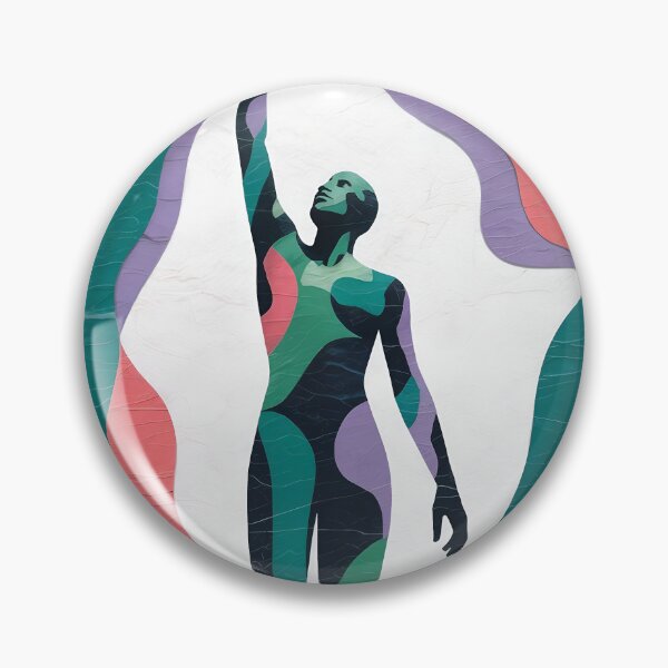 Item preview, Stunning abstract human figure in colorful modern art design designed and sold by Creative88Art.