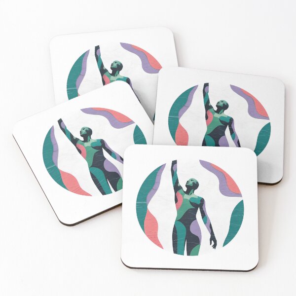 Item preview, Stunning abstract human figure in colorful modern art design designed and sold by Creative88Art.