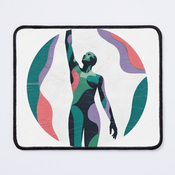 Item preview, Stunning abstract human figure in colorful modern art design designed and sold by Creative88Art.