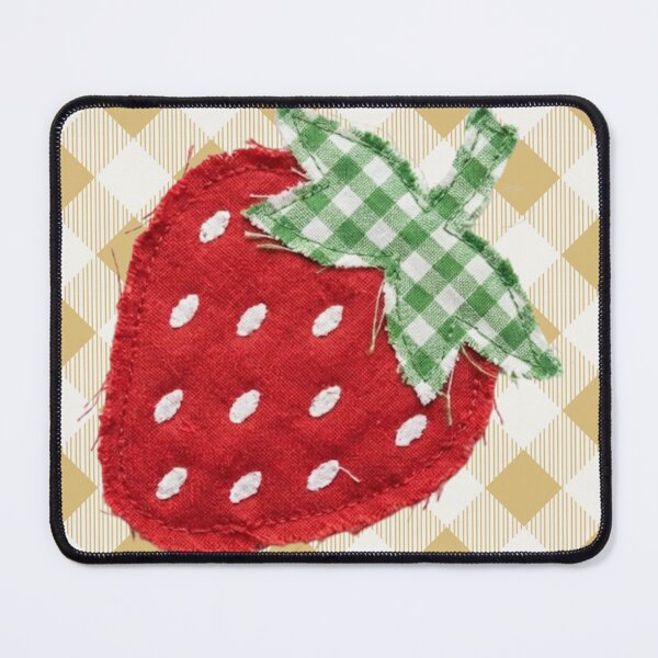 Item preview, Gingham Check Crafted Strawberry With Stars  designed and sold by AnimaliaStar.