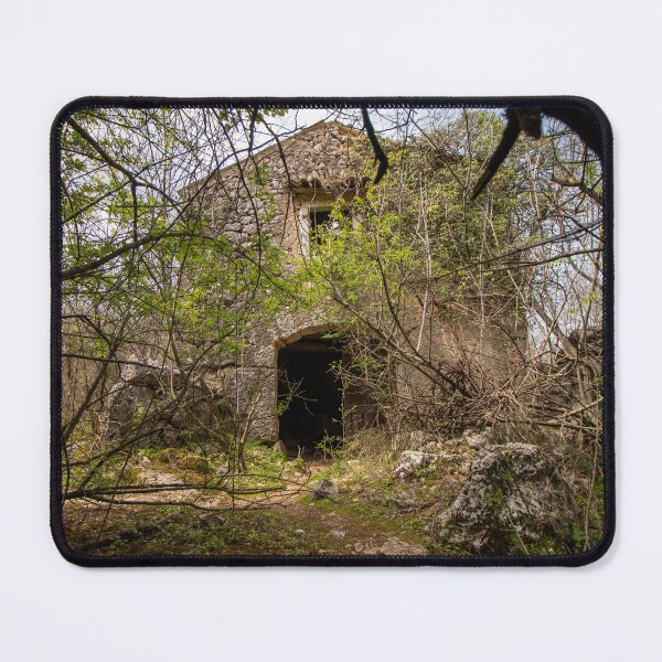 Item preview, Dolova Village Ruins – Abandoned stone hut in overgrown vegetation | Urbex Lost Place Photography designed and sold by MarkusUrbex.