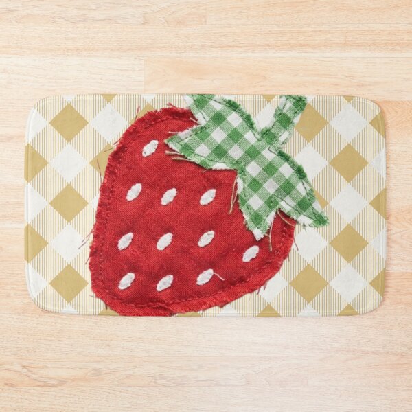 Item preview, Gingham Check Crafted Strawberry With Stars  designed and sold by AnimaliaStar.