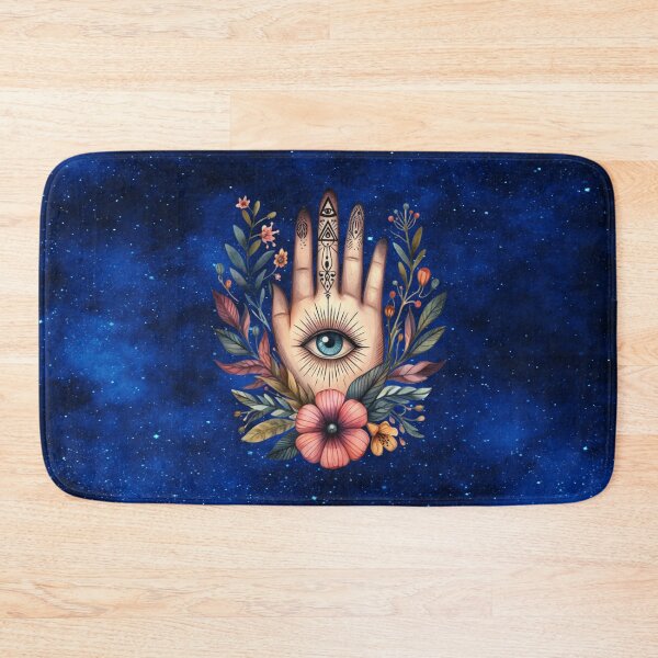 Item preview, Cosmic Hamsa Hand – Third Eye Protection Art designed and sold by MysticOzzy.