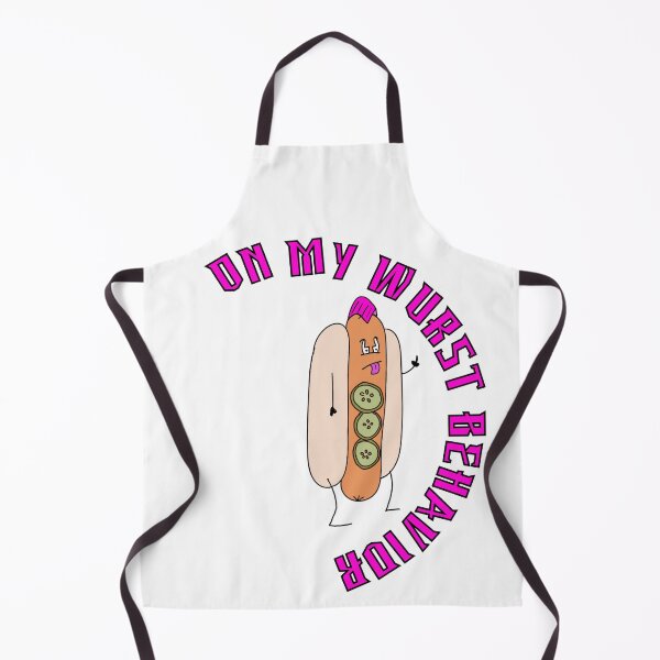Item preview, On My Wurst Behavior - Punk Hot Dog Pun designed and sold by DJVincentStudio.