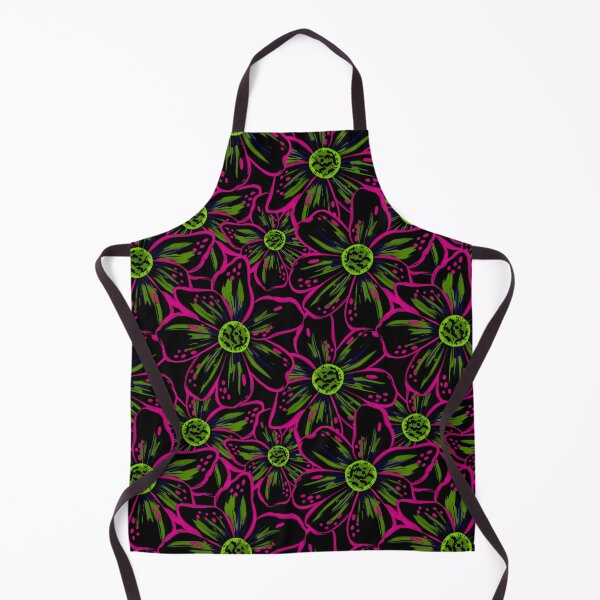 Item preview, Maximalist Bold Expressive Florals Tropical Neon Lime Green Pink designed and sold by thecolorbirdie.