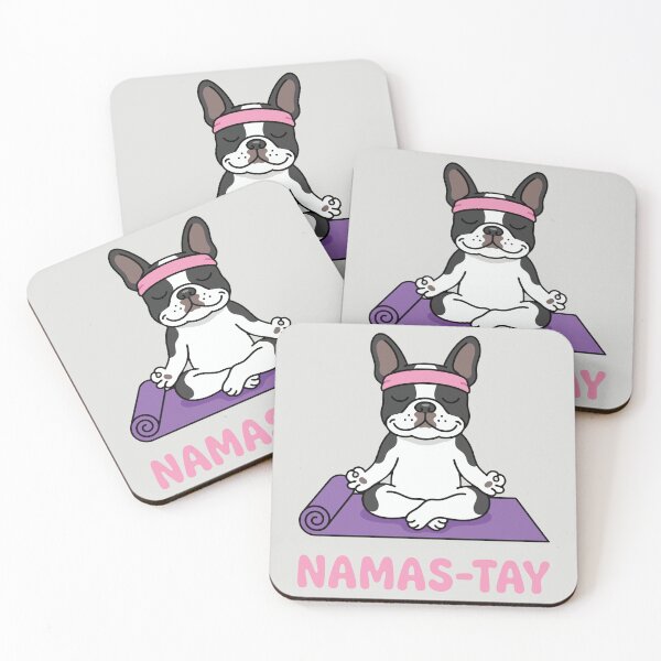 Item preview, Namas-tay - Yoga Frenchie Pun designed and sold by DigitalGlade.