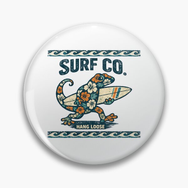 Item preview, Retro Hawaiian Floral Gecko Surfer designed and sold by Shipwrecked2020.