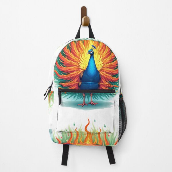 Item preview, Vibrant Fiery Peacock Phoenix Transformation Art designed and sold by Posiheal26.