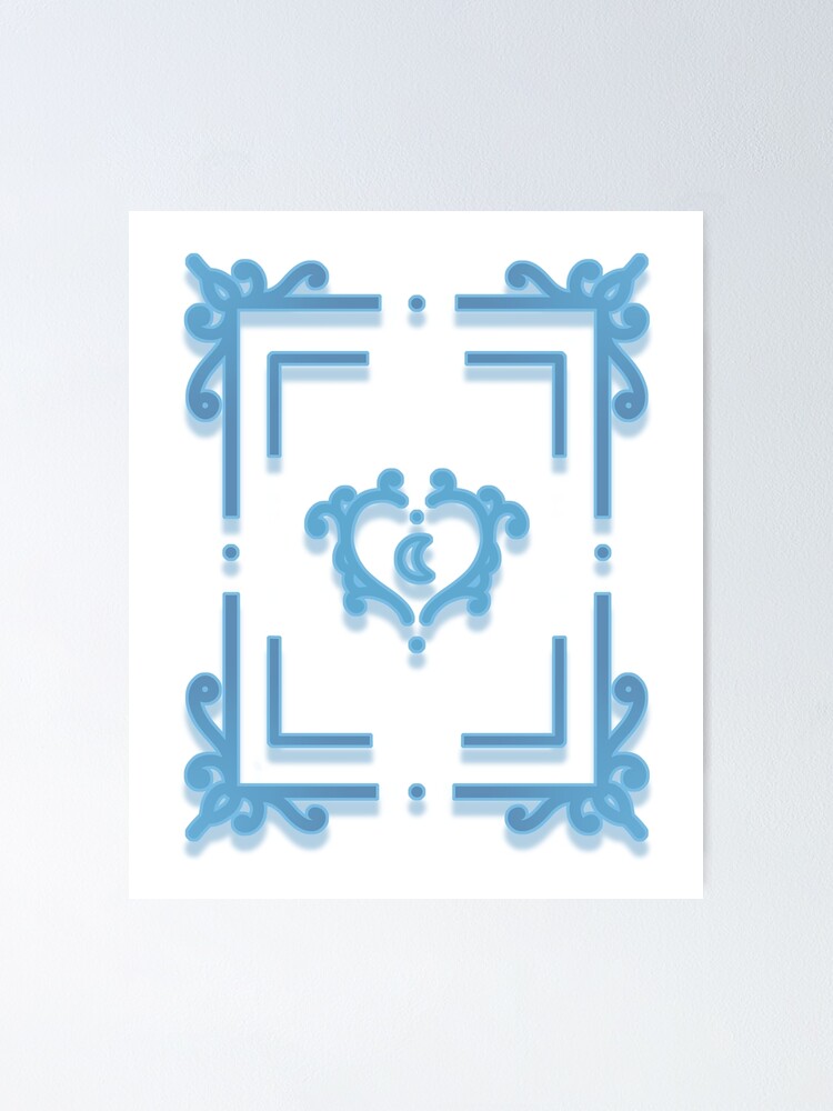 Thumbnail 1 of 3, Poster, Pattern Frame (Blue) designed and sold by LoreliNLiArtist.