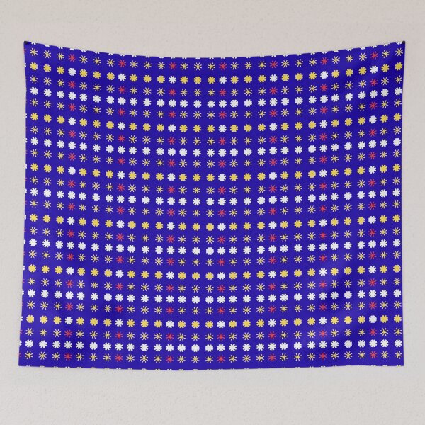 Item preview, Multi Coloured Stars on Blue background pattern designed and sold by fev-rocks.