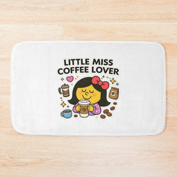Item preview, Little Miss Coffee Lover Character Animated Yellow Cartoon Mr Men Food Drink Funny Tiktok Meme designed and sold by SamiraArts.
