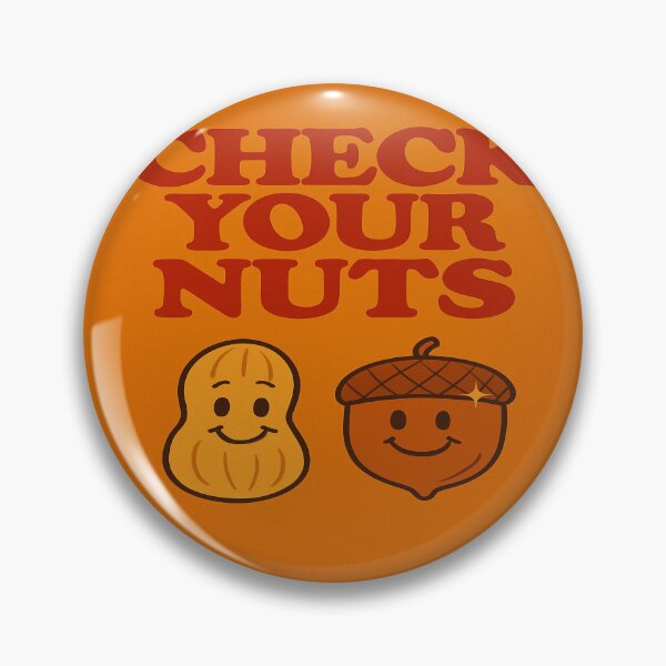 Item preview, Check Your Nuts – Retro Cartoon Pun designed and sold by SecretSquirrellDesigns.