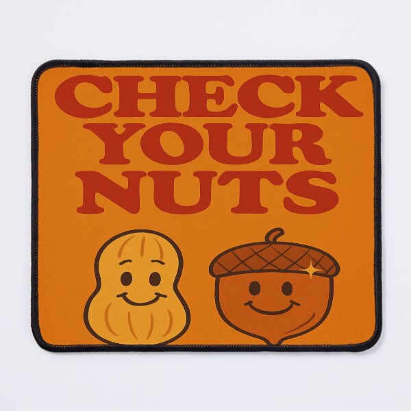 Item preview, Check Your Nuts – Retro Cartoon Pun designed and sold by SecretSquirrellDesigns.