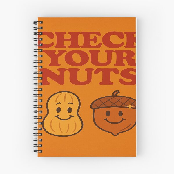 Item preview, Check Your Nuts – Retro Cartoon Pun designed and sold by SecretSquirrellDesigns.