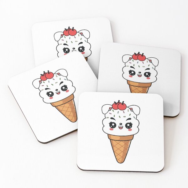 Item preview, Kawaii Cute Dog Ice Cream – Adorable Puppy Dessert Illustration designed and sold by MarshallStickerX.