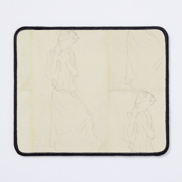 Item preview, Stehend Mit Erhobenem Unterarmen by Gustav Klimt: Minimalist Figure Study Poster designed and sold by artofuniverse.
