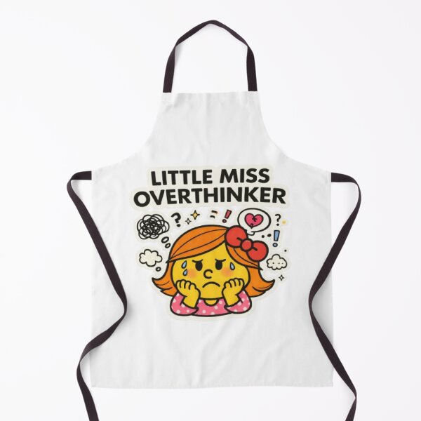 Item preview, Little Miss Overthinker Character Animated Yellow Cartoon Mr Men Relatable Mood Feeling Funny Tiktok Meme designed and sold by SamiraArts.