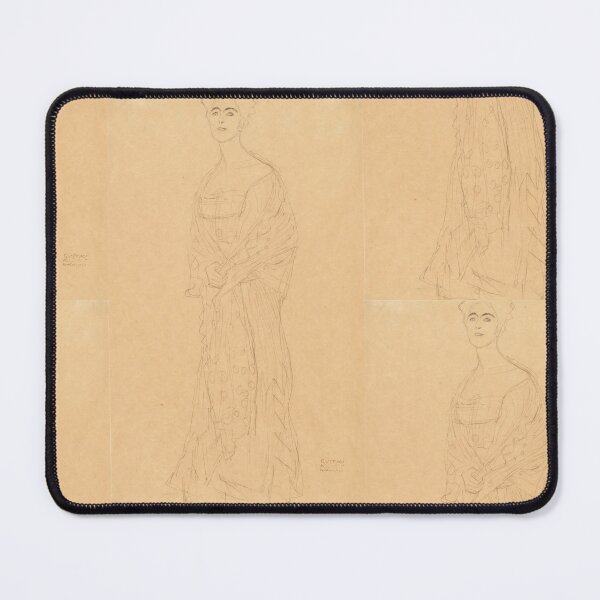 Item preview, Stehend Von Vorne by Gustav Klimt: Elegant Vienna Secession Figure Study Poster designed and sold by artofuniverse.