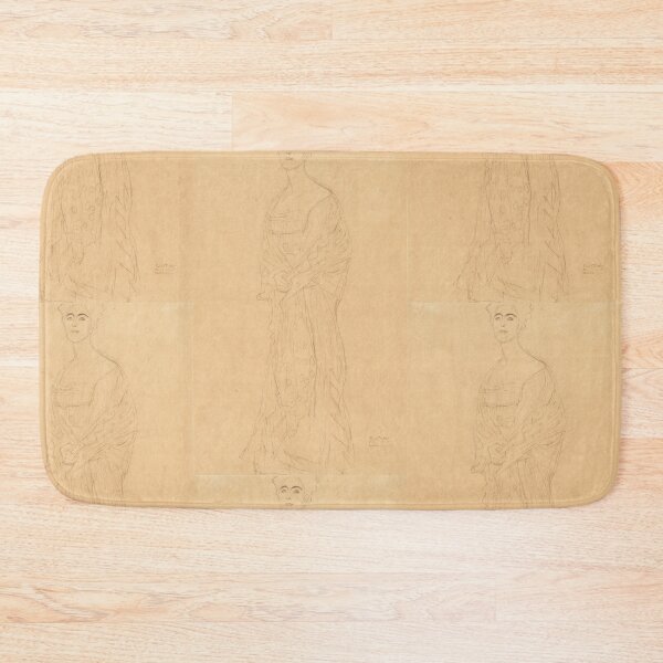 Item preview, Stehend Von Vorne by Gustav Klimt: Elegant Vienna Secession Figure Study Poster designed and sold by artofuniverse.