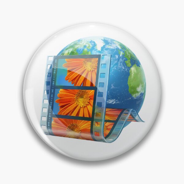 Item preview, World Cinema Multimedia Globe Icon Frutiger Aero designed and sold by NostalgiaOS.
