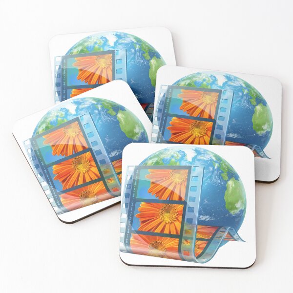Item preview, World Cinema Multimedia Globe Icon Frutiger Aero designed and sold by NostalgiaOS.