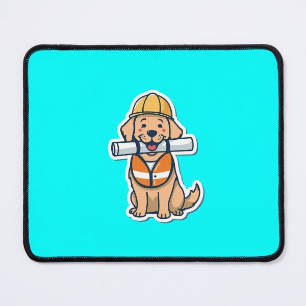 Item preview, Cute Golden Retriever Construction Worker With Hard Hat designed and sold by Canine Cosmos.