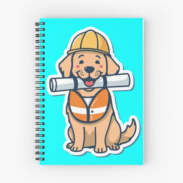 Item preview, Cute Golden Retriever Construction Worker With Hard Hat designed and sold by Canine Cosmos.