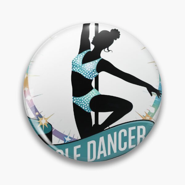Item preview, Dynamic pole dancer performing in a vibrant, sparkly setting designed and sold by Creative88Art.