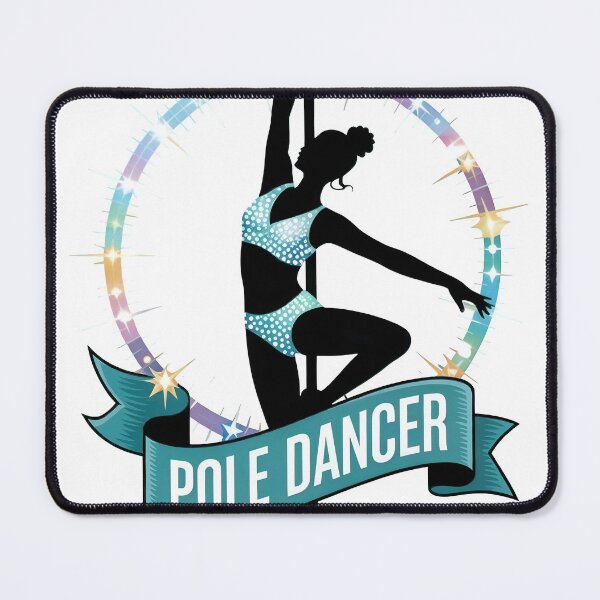 Item preview, Dynamic pole dancer performing in a vibrant, sparkly setting designed and sold by Creative88Art.
