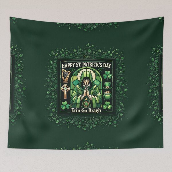 Artikelvorschau, Irisches Illustrationsposter zum St. Patrick’s Day: Erin Go Bragh entworfen und verkauft von SassyArtistry.