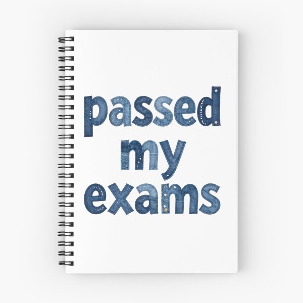 Item preview, PASSED MY EXAMS - IN DENIM FAUX LETTERING designed and sold by AlexOBrienArt.