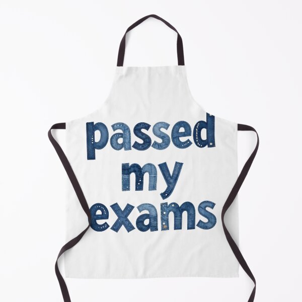 Item preview, PASSED MY EXAMS - IN DENIM FAUX LETTERING designed and sold by AlexOBrienArt.