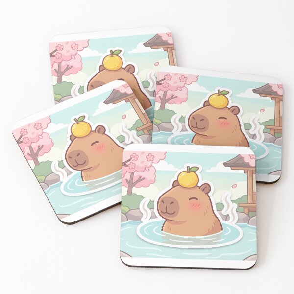 Item preview, Relaxing Capybara in Onsen Hot Spring designed and sold by Kowal03.