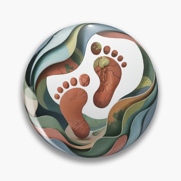 Item preview, Vibrant earthy footprint design with natural landscape elements designed and sold by Creative88Art.